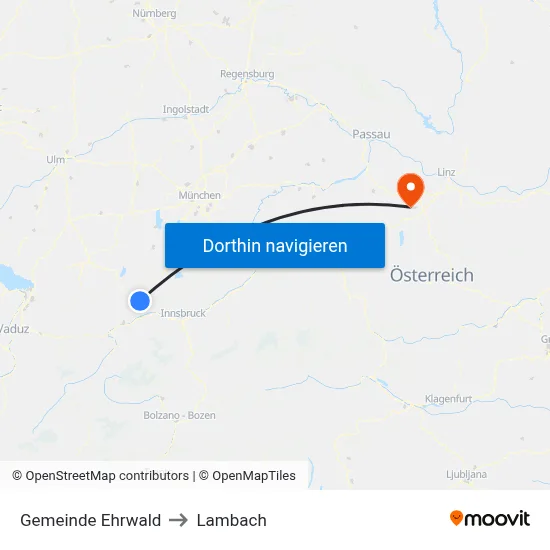 Gemeinde Ehrwald to Lambach map
