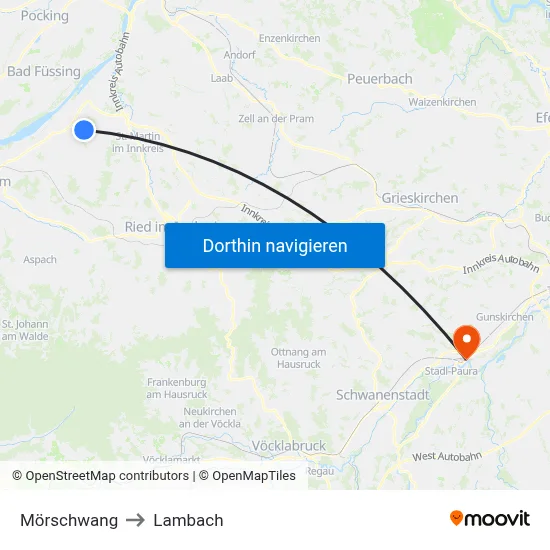 Mörschwang to Lambach map