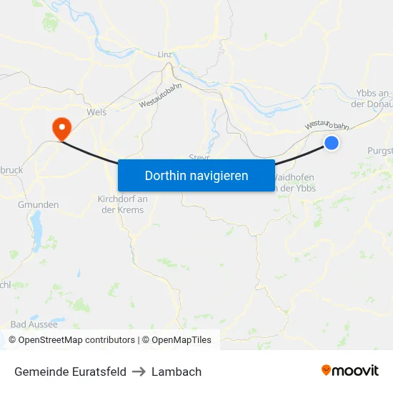 Gemeinde Euratsfeld to Lambach map