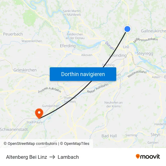 Altenberg Bei Linz to Lambach map