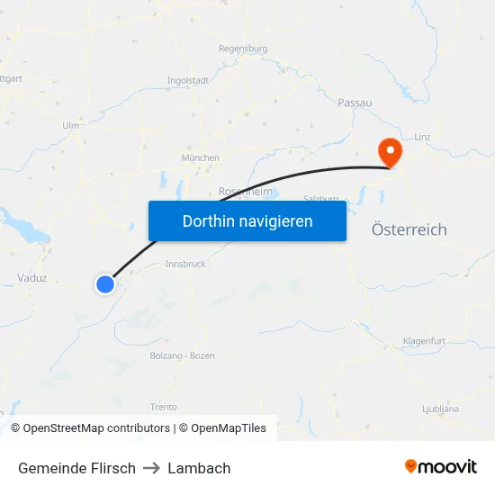 Gemeinde Flirsch to Lambach map