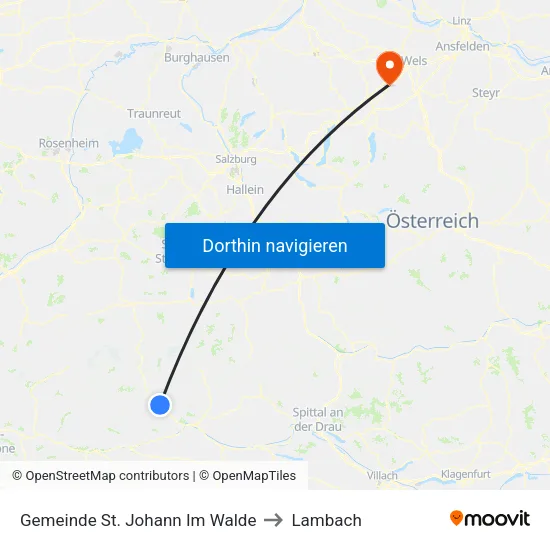 Gemeinde St. Johann Im Walde to Lambach map