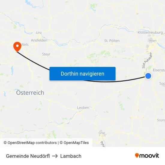 Gemeinde Neudörfl to Lambach map