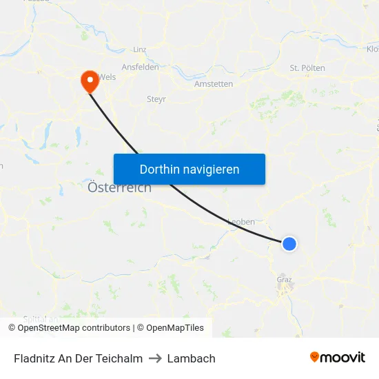 Fladnitz An Der Teichalm to Lambach map