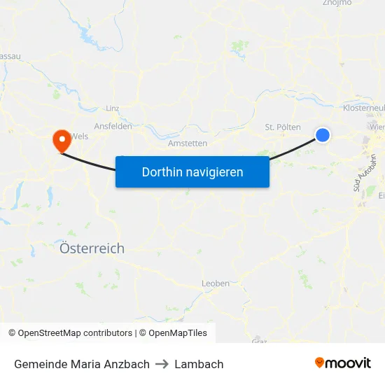 Gemeinde Maria Anzbach to Lambach map