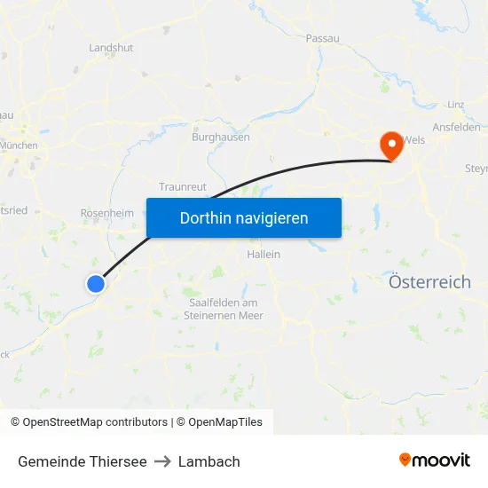 Gemeinde Thiersee to Lambach map