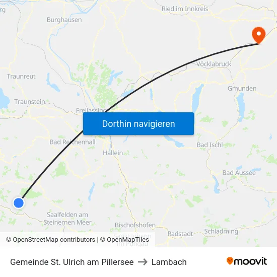 Gemeinde St. Ulrich am Pillersee to Lambach map