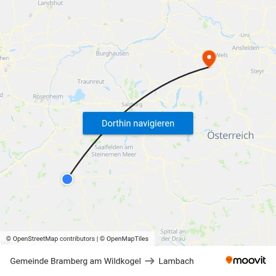 Gemeinde Bramberg am Wildkogel to Lambach map