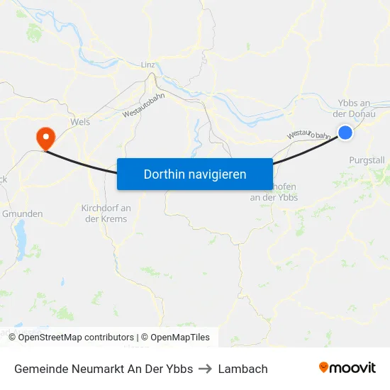 Gemeinde Neumarkt An Der Ybbs to Lambach map