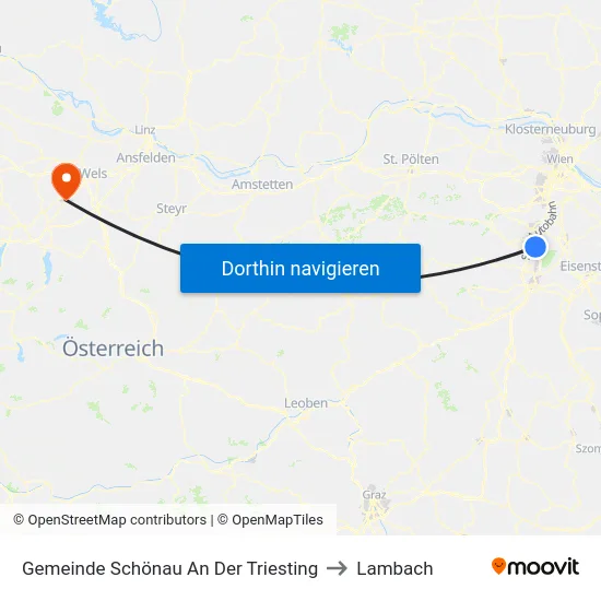 Gemeinde Schönau An Der Triesting to Lambach map