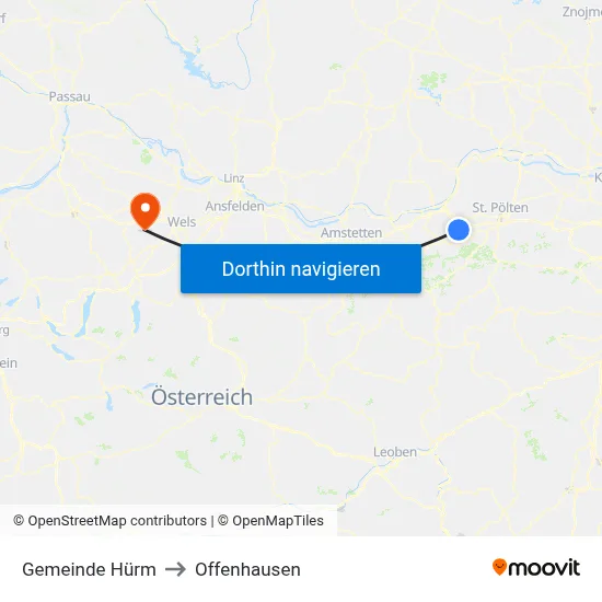 Gemeinde Hürm to Offenhausen map