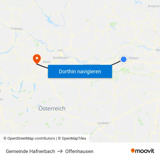 Gemeinde Hafnerbach to Offenhausen map