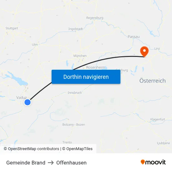 Gemeinde Brand to Offenhausen map