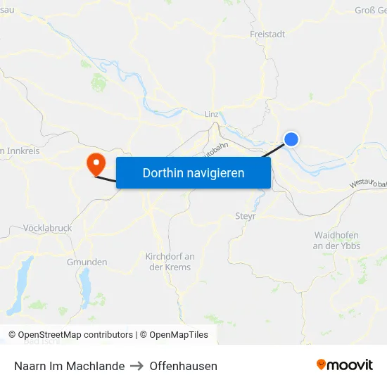 Naarn Im Machlande to Offenhausen map