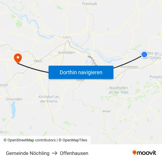 Gemeinde Nöchling to Offenhausen map