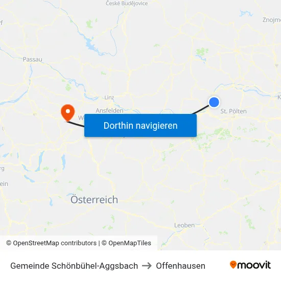 Gemeinde Schönbühel-Aggsbach to Offenhausen map