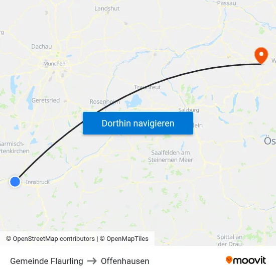 Gemeinde Flaurling to Offenhausen map
