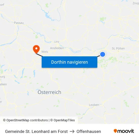 Gemeinde St. Leonhard am Forst to Offenhausen map