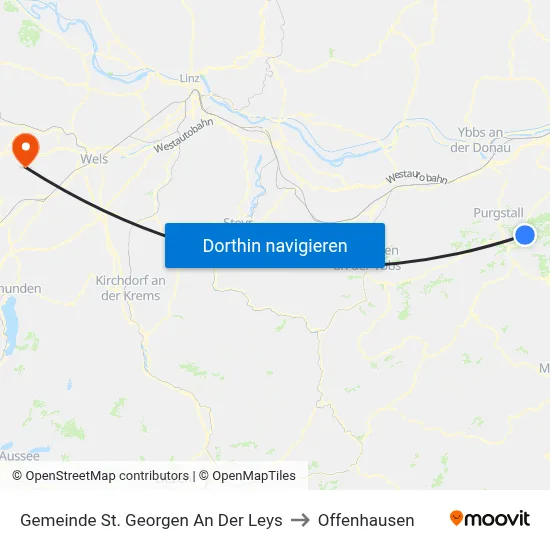 Gemeinde St. Georgen An Der Leys to Offenhausen map