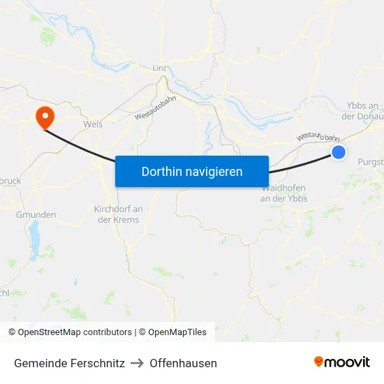 Gemeinde Ferschnitz to Offenhausen map