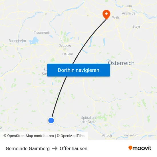 Gemeinde Gaimberg to Offenhausen map