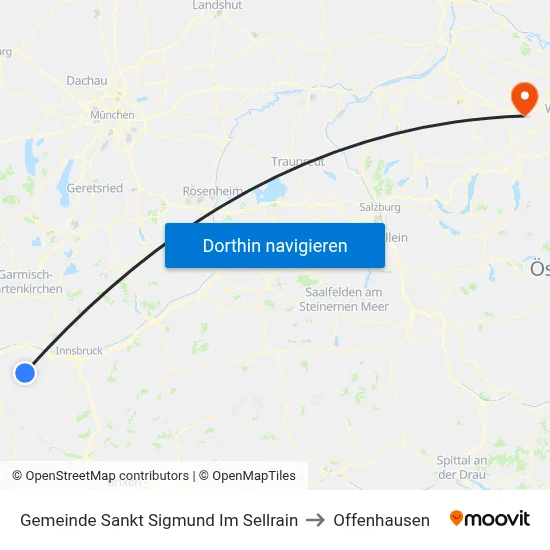 Gemeinde Sankt Sigmund Im Sellrain to Offenhausen map
