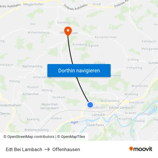 Edt Bei Lambach to Offenhausen map