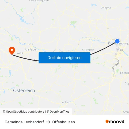 Gemeinde Leobendorf to Offenhausen map