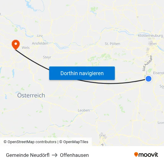 Gemeinde Neudörfl to Offenhausen map