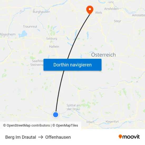 Berg Im Drautal to Offenhausen map