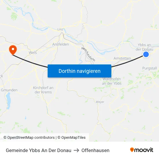 Gemeinde Ybbs An Der Donau to Offenhausen map
