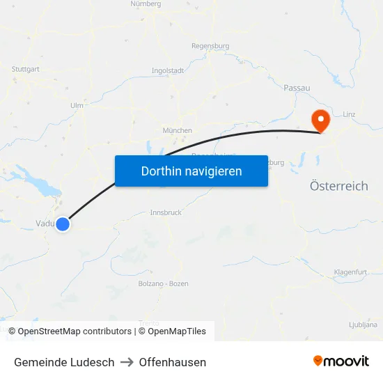 Gemeinde Ludesch to Offenhausen map