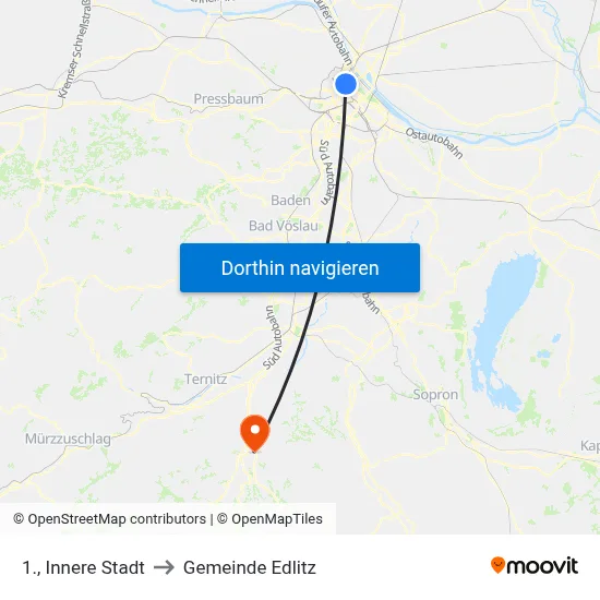 1., Innere Stadt to Gemeinde Edlitz map