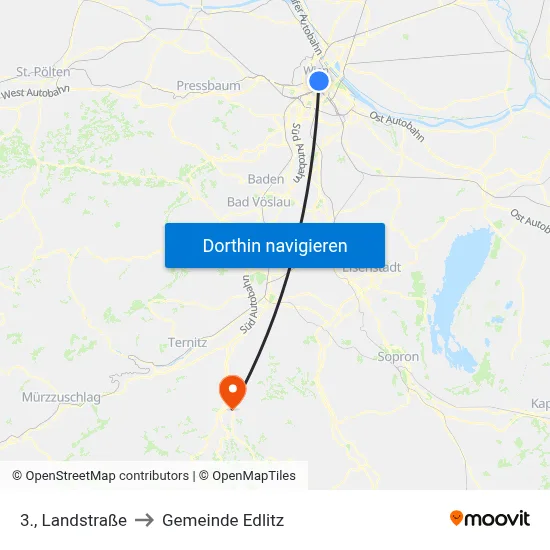 3., Landstraße to Gemeinde Edlitz map