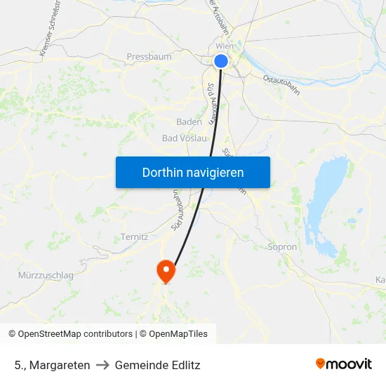 5., Margareten to Gemeinde Edlitz map