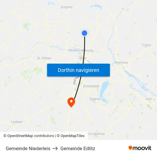 Gemeinde Niederleis to Gemeinde Edlitz map