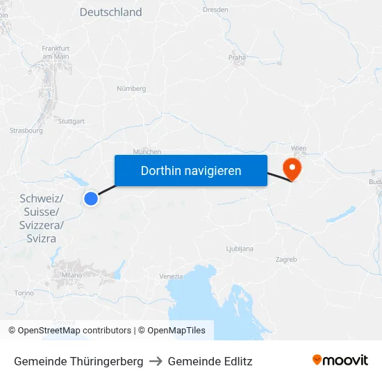 Gemeinde Thüringerberg to Gemeinde Edlitz map