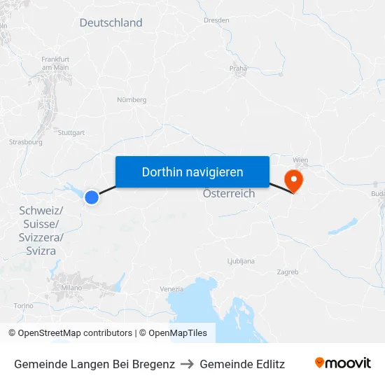 Gemeinde Langen Bei Bregenz to Gemeinde Edlitz map