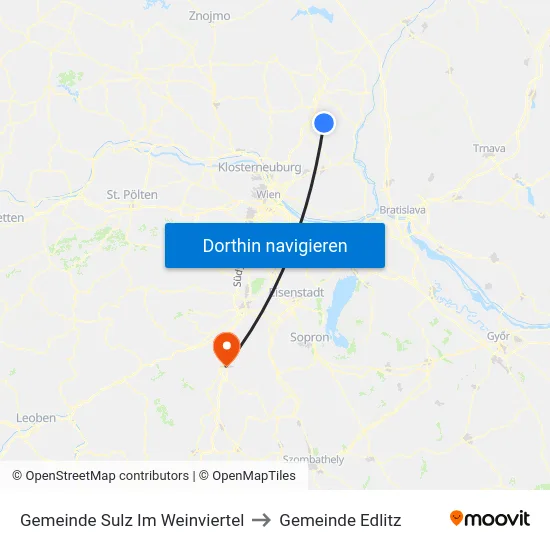 Gemeinde Sulz Im Weinviertel to Gemeinde Edlitz map