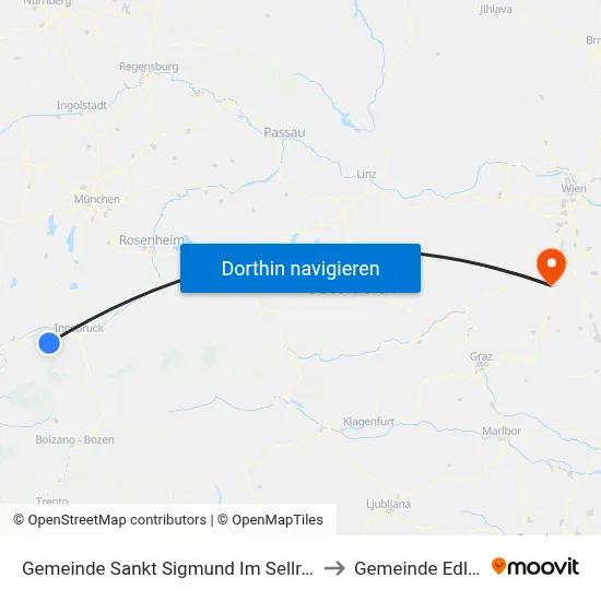 Gemeinde Sankt Sigmund Im Sellrain to Gemeinde Edlitz map