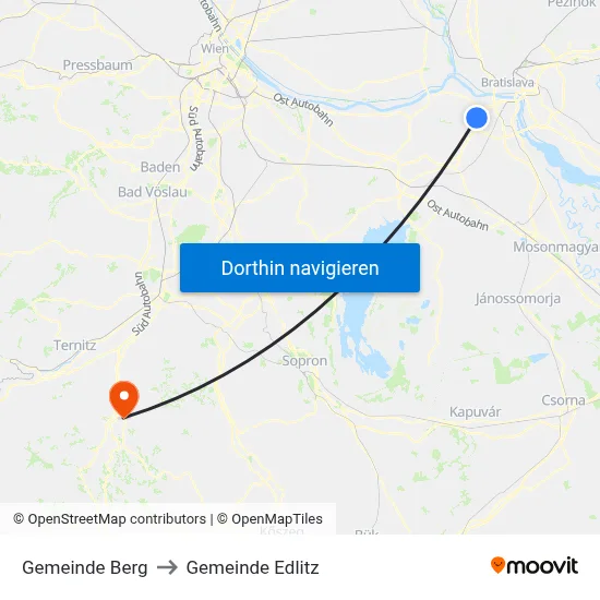 Gemeinde Berg to Gemeinde Edlitz map