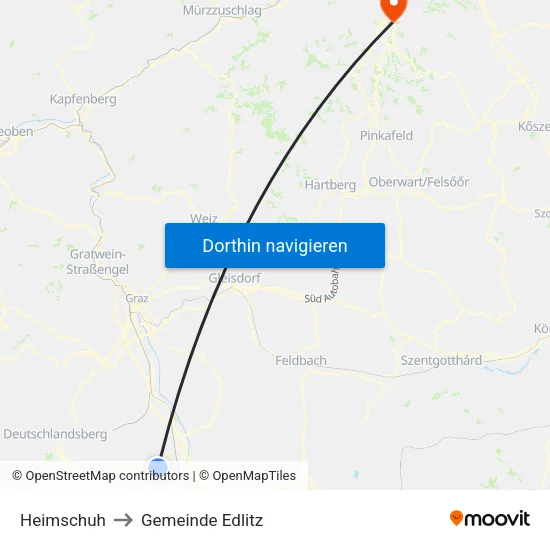 Heimschuh to Gemeinde Edlitz map