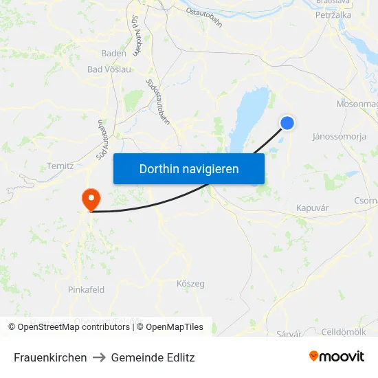 Frauenkirchen to Gemeinde Edlitz map