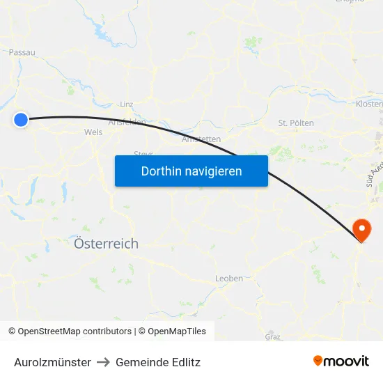 Aurolzmünster to Gemeinde Edlitz map