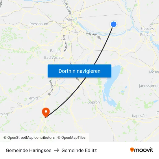 Gemeinde Haringsee to Gemeinde Edlitz map