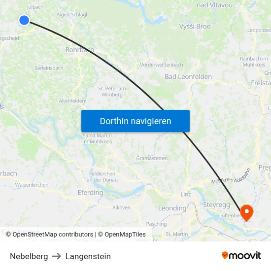Nebelberg to Langenstein map