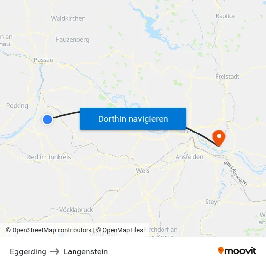 Eggerding to Langenstein map