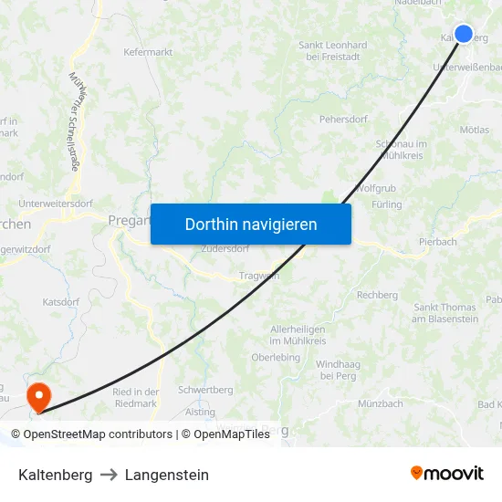 Kaltenberg to Langenstein map