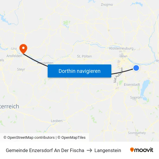 Gemeinde Enzersdorf An Der Fischa to Langenstein map