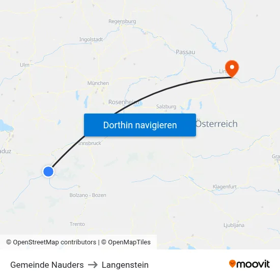 Gemeinde Nauders to Langenstein map